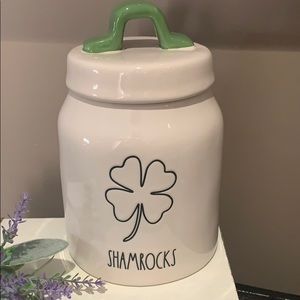 Rae Dunn Shamrocks Canister